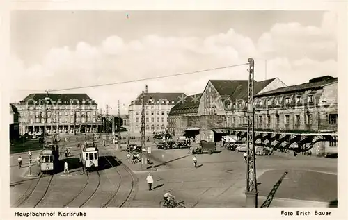 AK / Ansichtskarte Karlsruhe_Baden Hauptbahnhof Karlsruhe_Baden