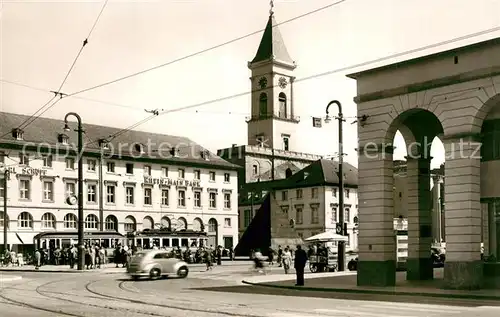 AK / Ansichtskarte Karlsruhe_Baden Marktplatz Karlsruhe_Baden