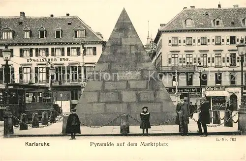 AK / Ansichtskarte Karlsruhe_Baden Pyramide Marktplatz Karlsruhe_Baden