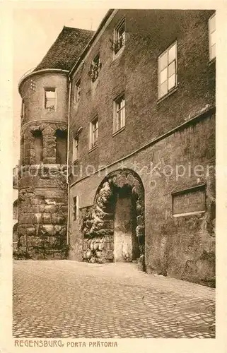 AK / Ansichtskarte Regensburg Porta Praetoria Regensburg