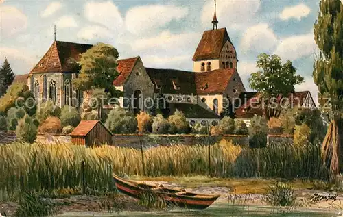 AK / Ansichtskarte Insel_Reichenau Muenster Kuenstlerkarte Marschall Insel Reichenau