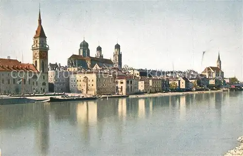 AK / Ansichtskarte Passau Rathaus Donauquai Passau