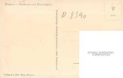 AK / Ansichtskarte Passau Rathaus Donauquai Passau