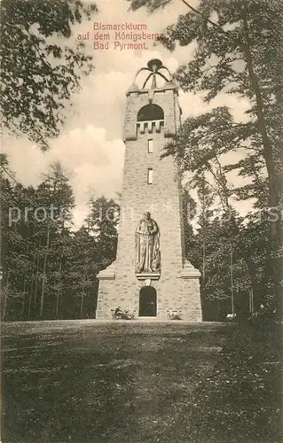 AK / Ansichtskarte Pyrmont_Bad Bismarckturm Koenigsberge Pyrmont_Bad