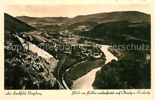 AK / Ansichtskarte Saalfeld_Saale Obernitz Reschwitz Panorama Saalfeld_Saale