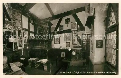 AK / Ansichtskarte Nuernberg Hans Sachs Original Schuster Werkstatt Nuernberg