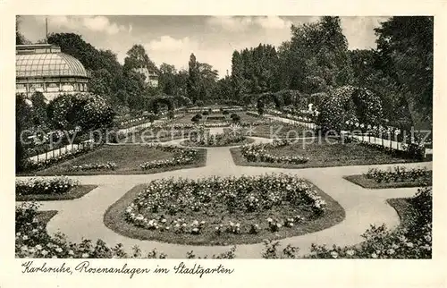 AK / Ansichtskarte Karlsruhe_Baden Rosenanlagen Stadtgarten Karlsruhe_Baden