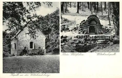 AK / Ansichtskarte Porta_Westfalica Wittekind Quelle Wittekindsburg Porta_Westfalica
