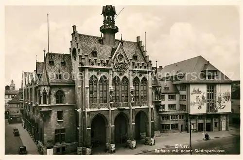 AK / Ansichtskarte Erfurt Rathaus neue Stadtsparkasse Erfurt