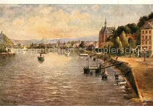 AK / Ansichtskarte Bonn_Rhein Rheinpanorama Abendstimmung Bonn_Rhein