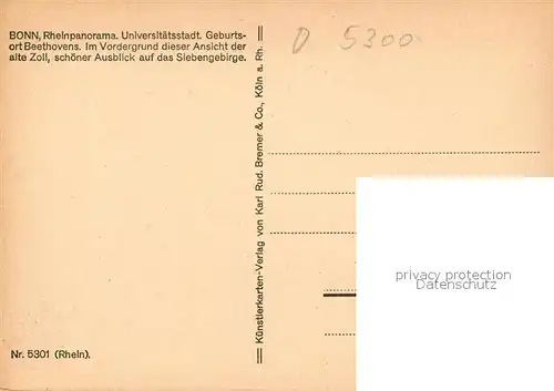 AK / Ansichtskarte Bonn_Rhein Rheinpanorama Abendstimmung Bonn_Rhein