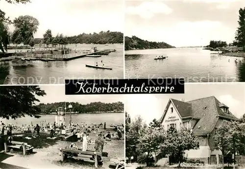 AK / Ansichtskarte Langenhessen Koberbachtalsperre Strand Seehaus Kobertalsperre Langenhessen