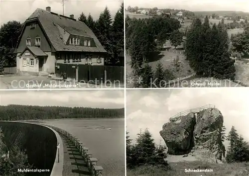 AK / Ansichtskarte Muldenberg_Vogtland Gasthof Muldentalsperre Mulde Schneckenstein  Muldenberg_Vogtland