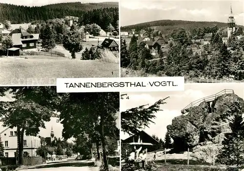 AK / Ansichtskarte Tannenbergsthal_Vogtland Jaegersgruen Klingenthaler Strasse Schneckenstein Toposfelsen Tannenbergsthal_Vogtland