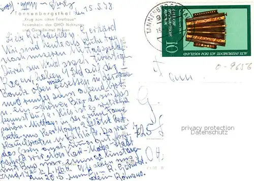 AK / Ansichtskarte Tannenbergsthal_Vogtland Krug zum alten Forsthaus Ferienheim GHG Plauen Tannenbergsthal_Vogtland