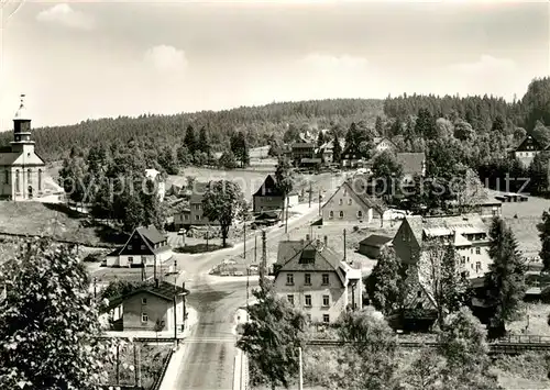 AK / Ansichtskarte Rautenkranz_Vogtland Panorama Kirche Rautenkranz_Vogtland