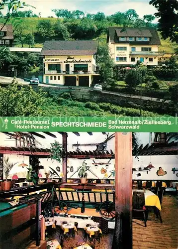 AK / Ansichtskarte Zieflesberg_Herrenalb Cafe Restaurant Hotel Pension Spechtschmiede Zieflesberg_Herrenalb
