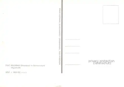 AK / Ansichtskarte Wildbad_Schwarzwald Olgastrasse Wildbad_Schwarzwald