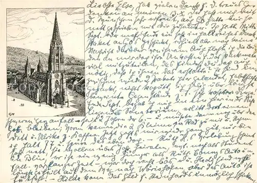 AK / Ansichtskarte Freiburg_Breisgau Muenster Freiburg Breisgau