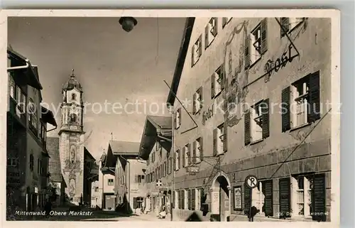 AK / Ansichtskarte Mittenwald_Bayern Obere Marktstrasse Mittenwald Bayern