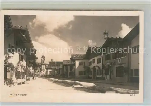 AK / Ansichtskarte Mittenwald_Bayern Ortsansicht Mittenwald Bayern