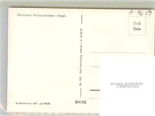 AK / Ansichtskarte Markneukirchen Panorama Kirche Markneukirchen