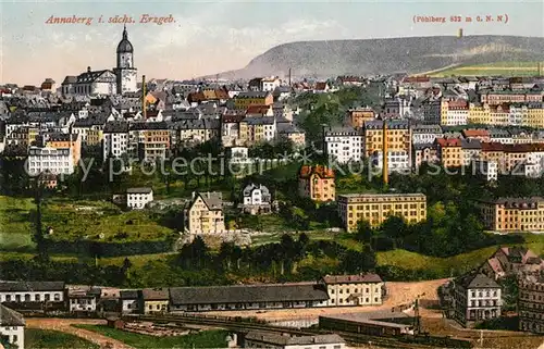 AK / Ansichtskarte Annaberg Buchholz_Erzgebirge mit Poehlberg Annaberg Buchholz