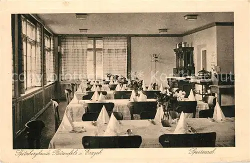 AK / Ansichtskarte Erzgebirge_Region Spitzbergbaude Baerenfels Speisesaal Erzgebirge Region