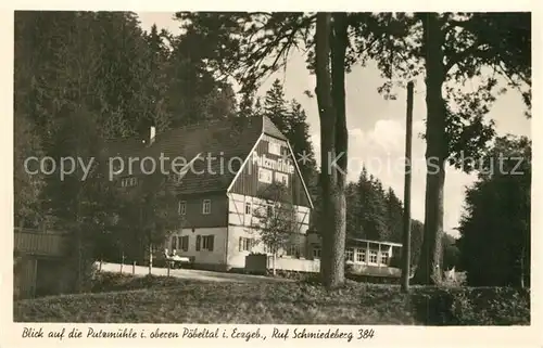 AK / Ansichtskarte Schmiedeberg _Dippoldiswalde Putzmuehle im oberen Poebeltal Schmiedeberg 