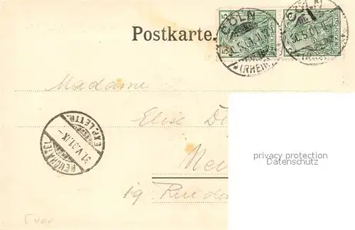 AK / Ansichtskarte Deutz_Koeln Panorama mit Dom Deutz_Koeln