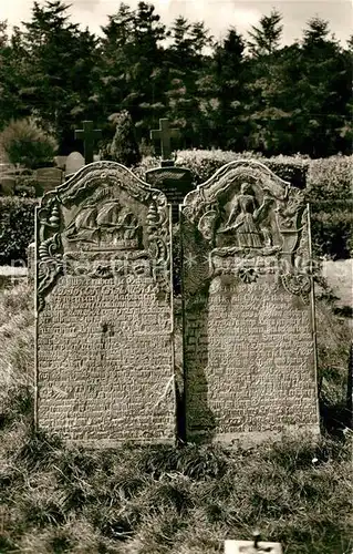 AK / Ansichtskarte Nieblum Grabsteine Nieblum