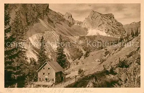 AK / Ansichtskarte Fuessen_Allgaeu Otto Mayrhuette mit Schartschrofen Fuessen Allgaeu