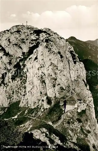 AK / Ansichtskarte Tegernsee Tegernseer Huette mit Buchstein Suedwand Tegernsee