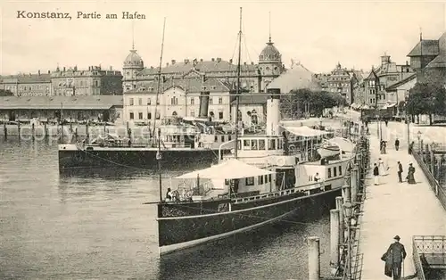 AK / Ansichtskarte Konstanz_Bodensee Hafenpartie Konstanz_Bodensee