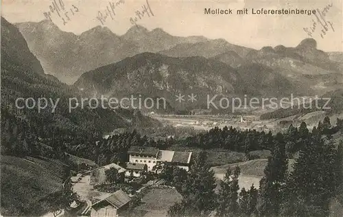 AK / Ansichtskarte Melleck mit Loferer Steinberge Melleck