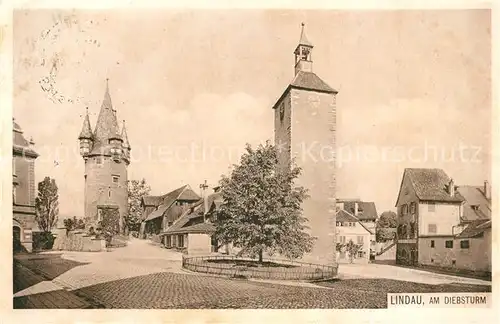 AK / Ansichtskarte Lindau_Bodensee Am Diebsturm Lindau Bodensee