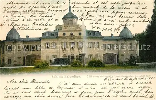 AK / Ansichtskarte Weimar_Thueringen Schloss Belvedere Weimar Thueringen