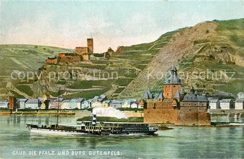 AK / Ansichtskarte Caub Pfalz Burg Gutenfels Caub