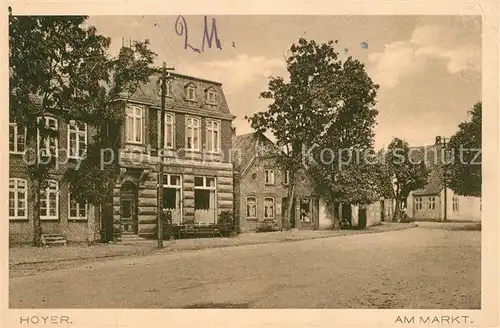 AK / Ansichtskarte Hoyer_Sogn Am Markt Hoyer_Sogn