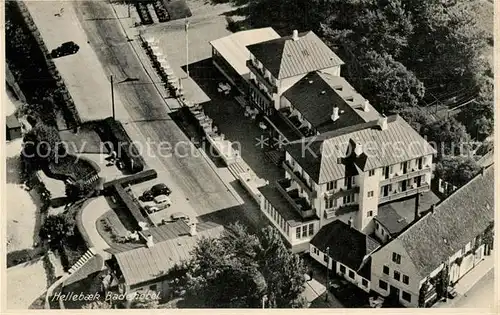 AK / Ansichtskarte Hellebaek_Hellebak Badehotel Fliegeraufnahme Hellebaek_Hellebak