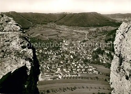 AK / Ansichtskarte Bad_ueberkingen Blick von den Felsen ins Filstal Bad_ueberkingen