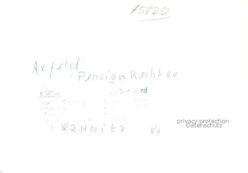 AK / Ansichtskarte Arfeld Gaestehaus Pension Arfeld