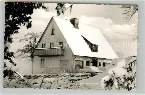 AK / Ansichtskarte Bad_Berleburg Gaestehaus Pension Wolf im Winter Bad_Berleburg