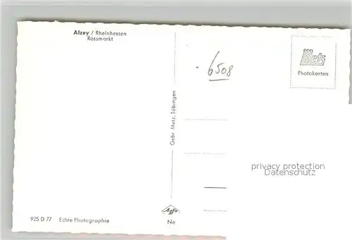 AK / Ansichtskarte Alzey Rossmarkt Altstadt Fachwerkhaeuser Alzey