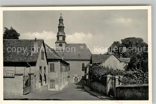 AK / Ansichtskarte Alzey Amtsgasse mit evangelischer Kirche Alzey