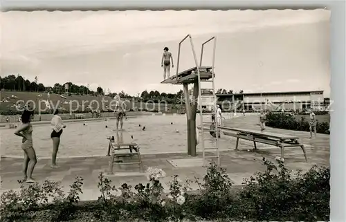 AK / Ansichtskarte Alzey Freibad Sprungturm Alzey