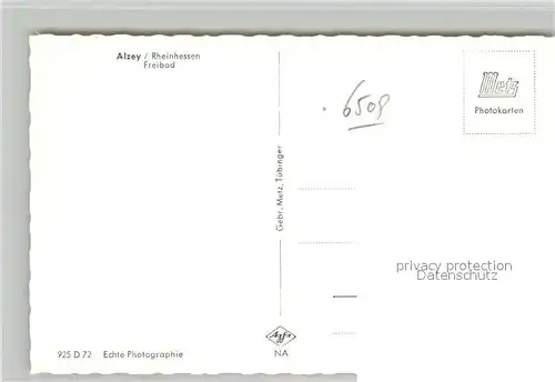 AK / Ansichtskarte Alzey Freibad Sprungturm Alzey