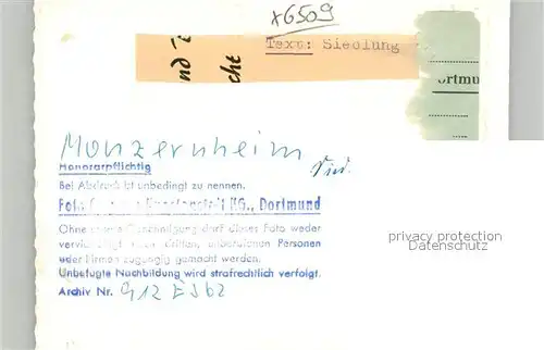 AK / Ansichtskarte Monzernheim Siedlung Wohnhaeuser Monzernheim