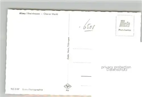 AK / Ansichtskarte Alzey Oberer Markt Alzey