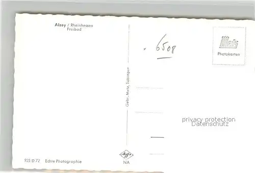 AK / Ansichtskarte Alzey Freibad Sprungturm Alzey